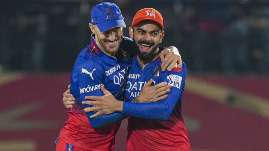 RCBS VIRAT KOHLI AND FAF DU PLESSIS CROP PTI 1