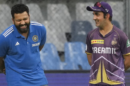 ROHIT SHARMA GAUTAM GAMBHIR CROP PTI